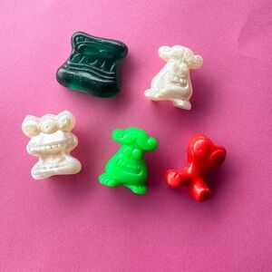 Go-Go’s Big Crazy Bones, Mega Bones, Bombers 5PC lot Vintage Toy